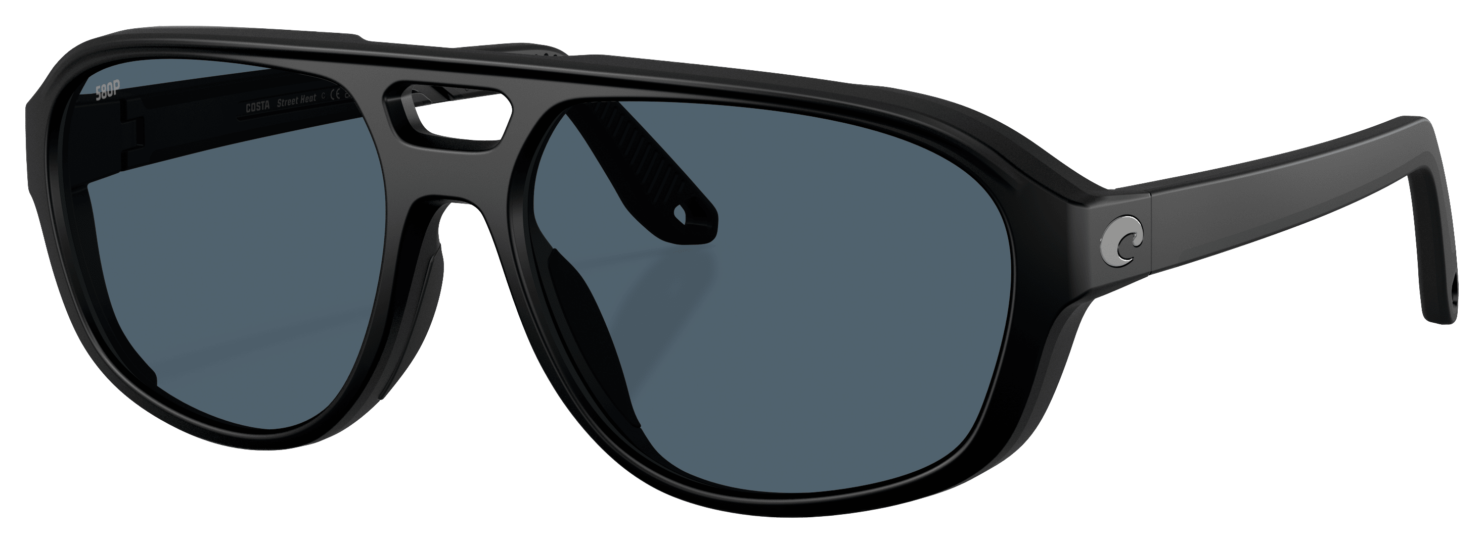 Image of Costa Del Mar Street Heat 580P Polarized Sunglasses - Matte Black/Gray - Medium