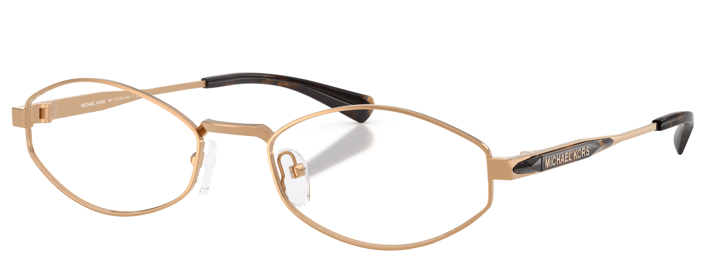 Image of Michael Kors MK1175 Blue Light Filter Glasses with Clip-on Sunglass Lens - Beige Gold/Clear/BV Filter/Gray Gradient - X-Large