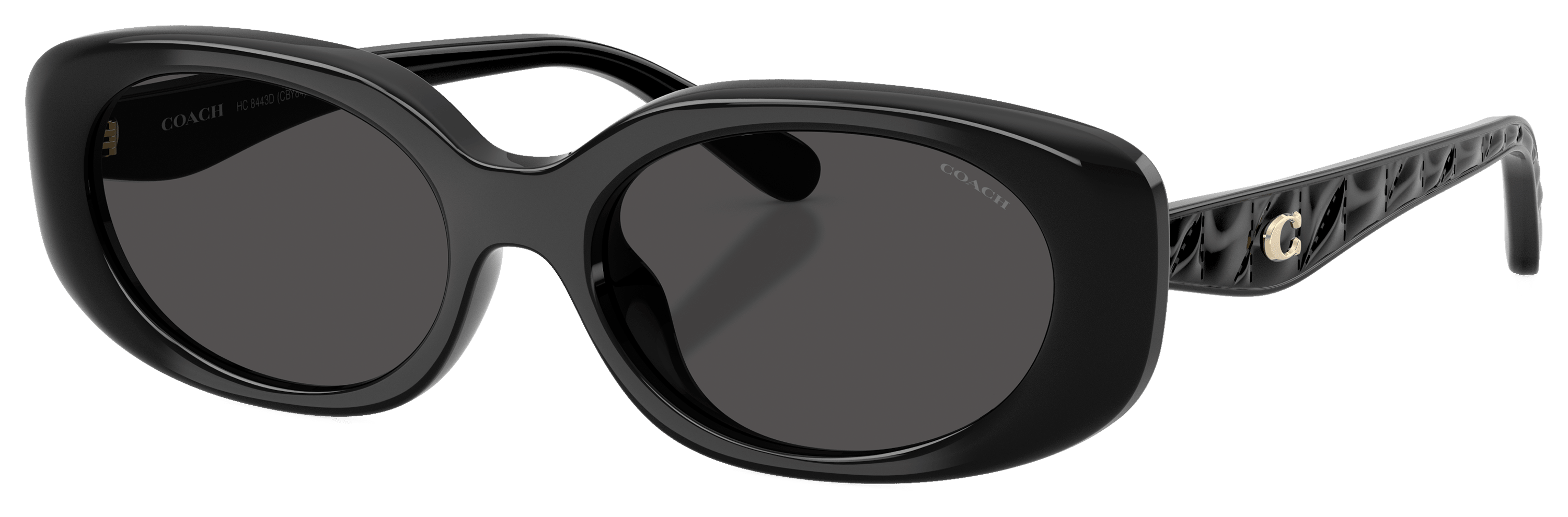 Image of COACH HC8443D Sunglasses for Ladies - Black/Gray - Medium