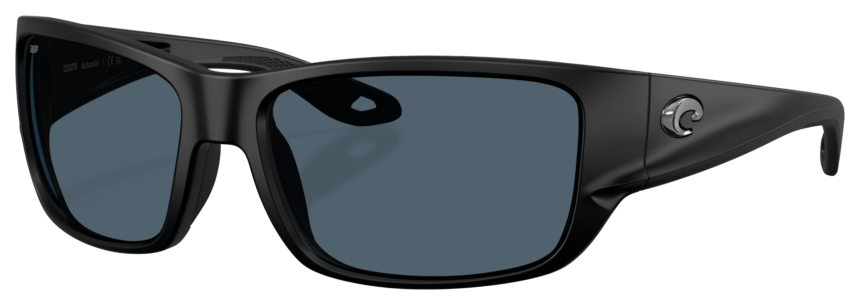 Image of Costa Del Mar Schoolie 580P Polarized Sunglasses - Matte Black/Gray - Small