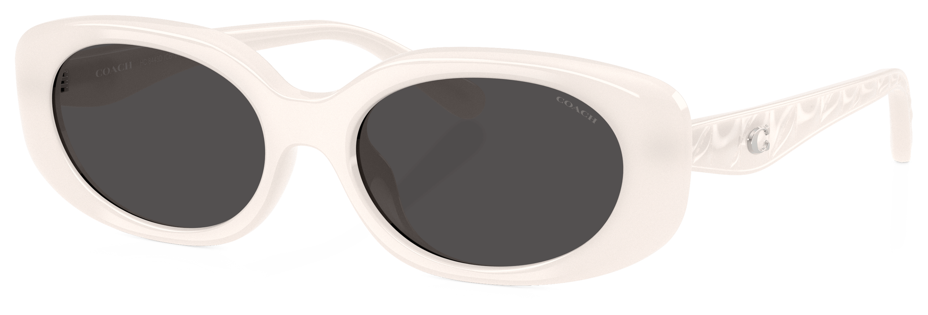 Image of COACH HC8443D Sunglasses for Ladies - Milky Cloud/Gray - Medium