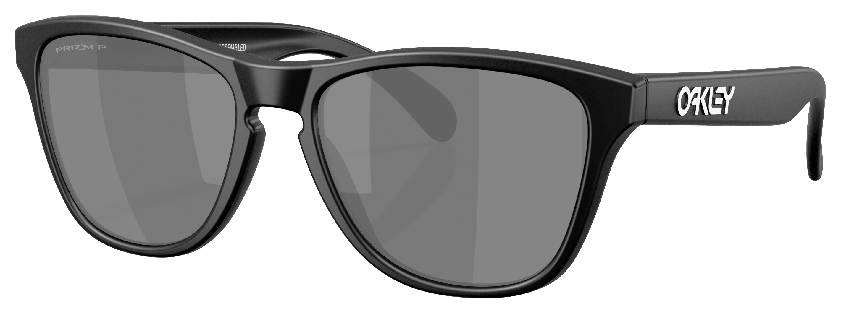 Image of Oakley Frogskins S OO9508 Prizm Grey Mirror Sunglasses - Matte Black/Prizm Black Mirror - Small
