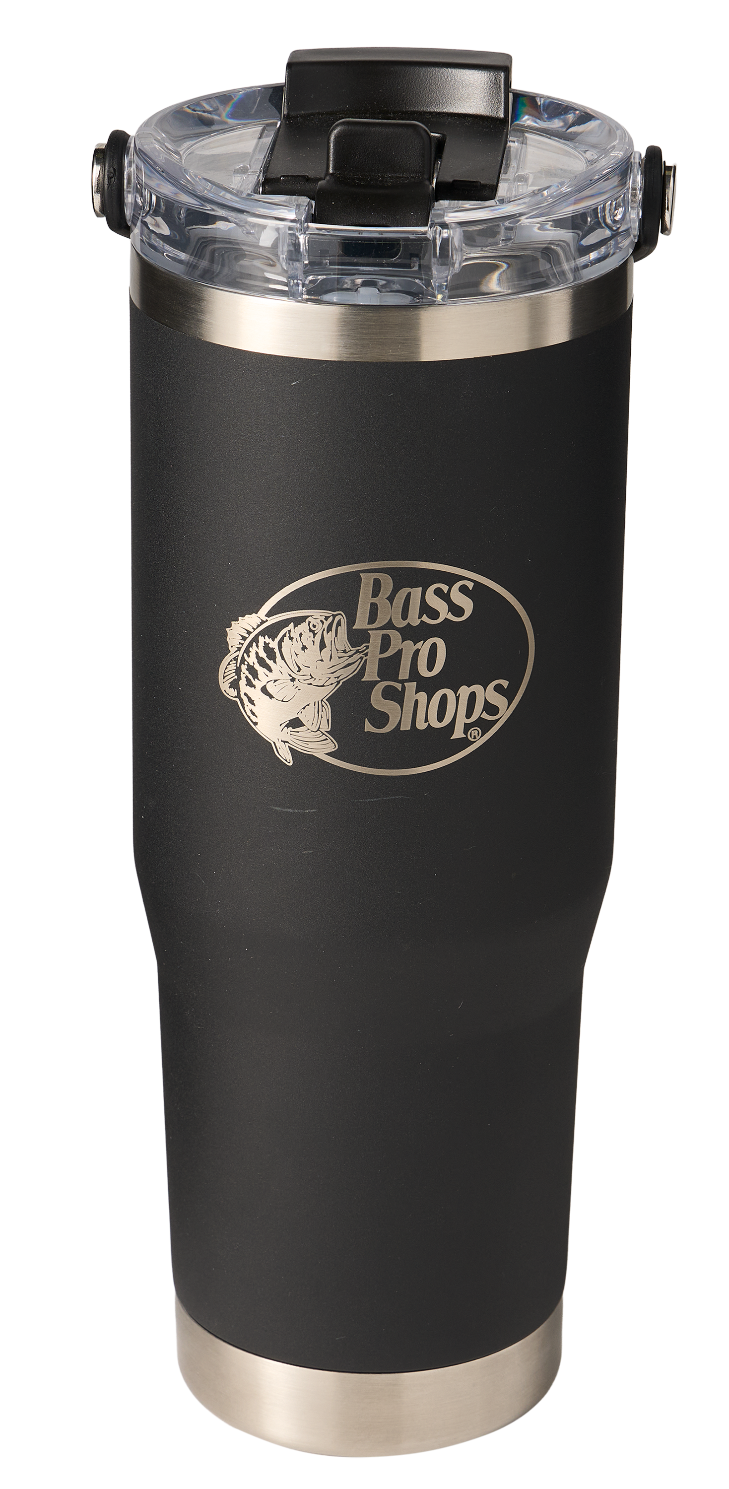 Image of Bass Pro Shops 32-oz. Dual-Lid Water Bottle - Black