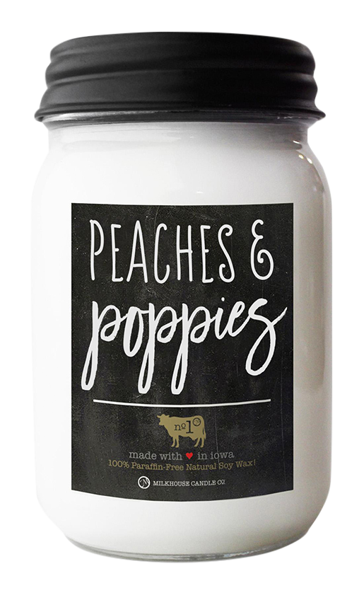 Image of Milkhouse Candles Jar Candle - Peaches & Poppies