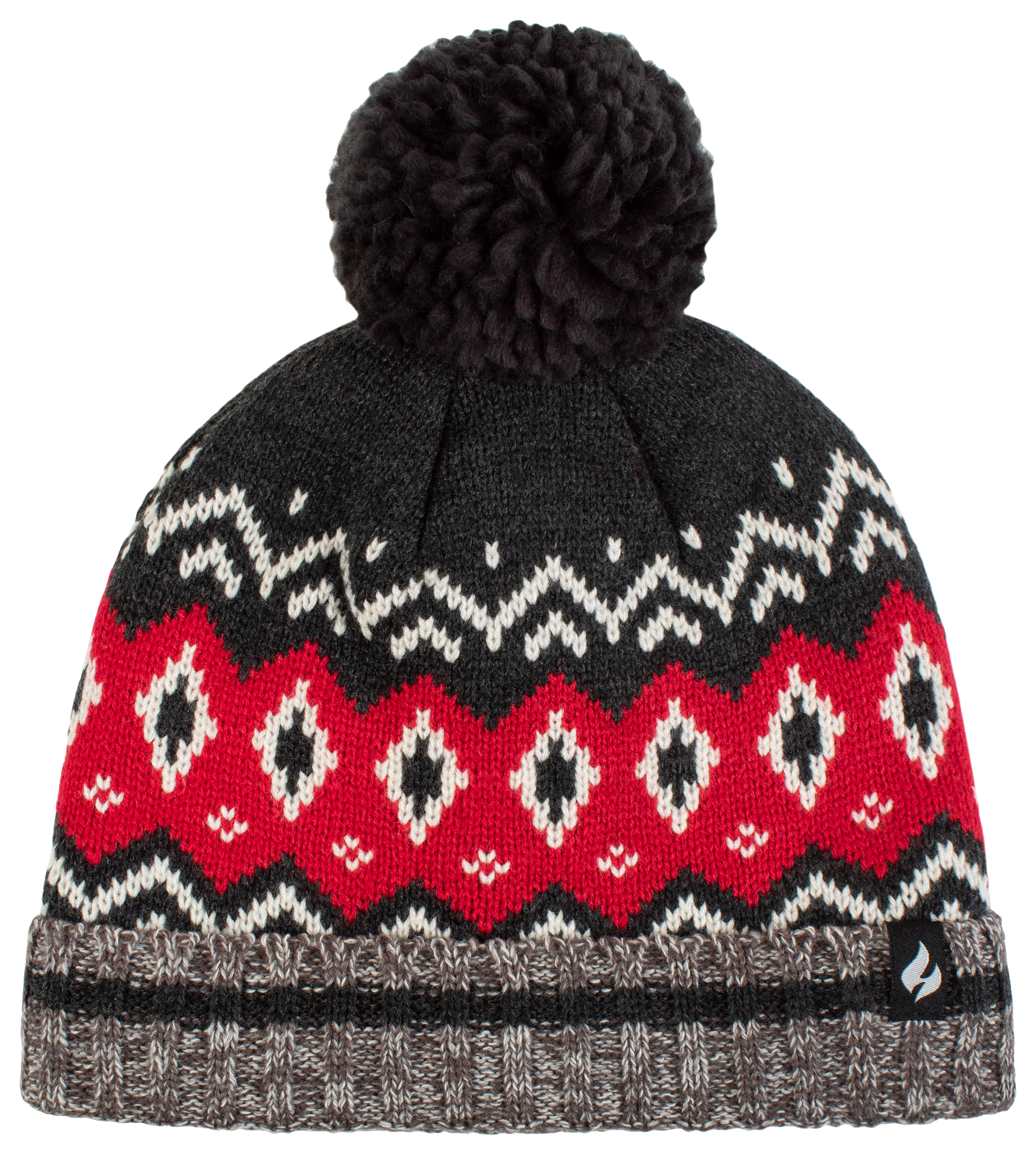 Image of Heat Holders Dylan Patterned Hat with Pom Pom
