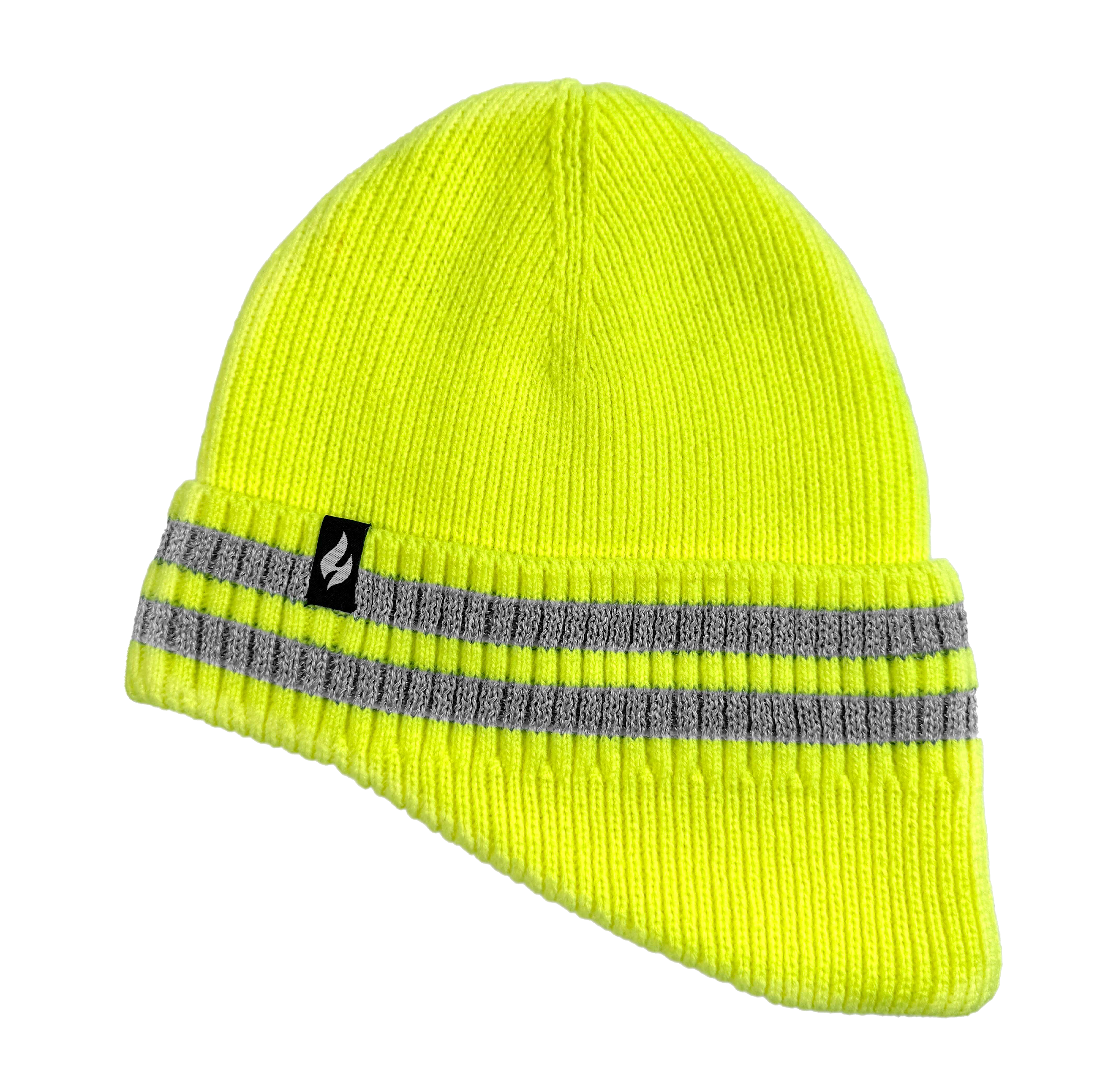 Image of Heat Holders Robert Cozy Ears Hat with Reflective Stripes - Bright Yellow