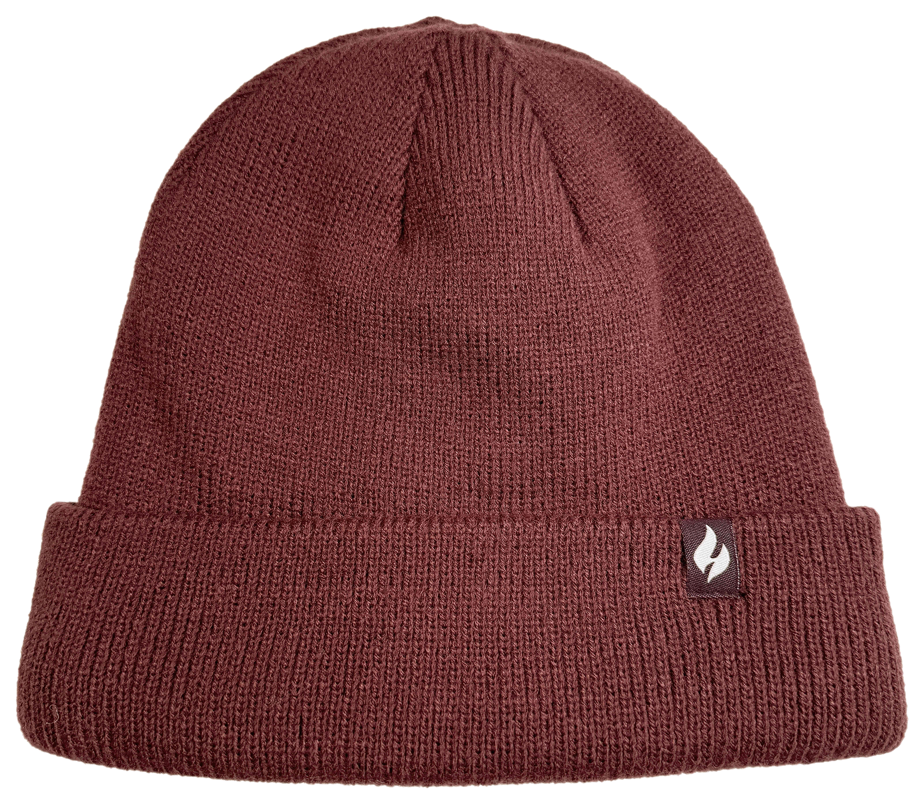 Image of Heat Holders Oran Flat Knit Roll-Up Hat - Wine