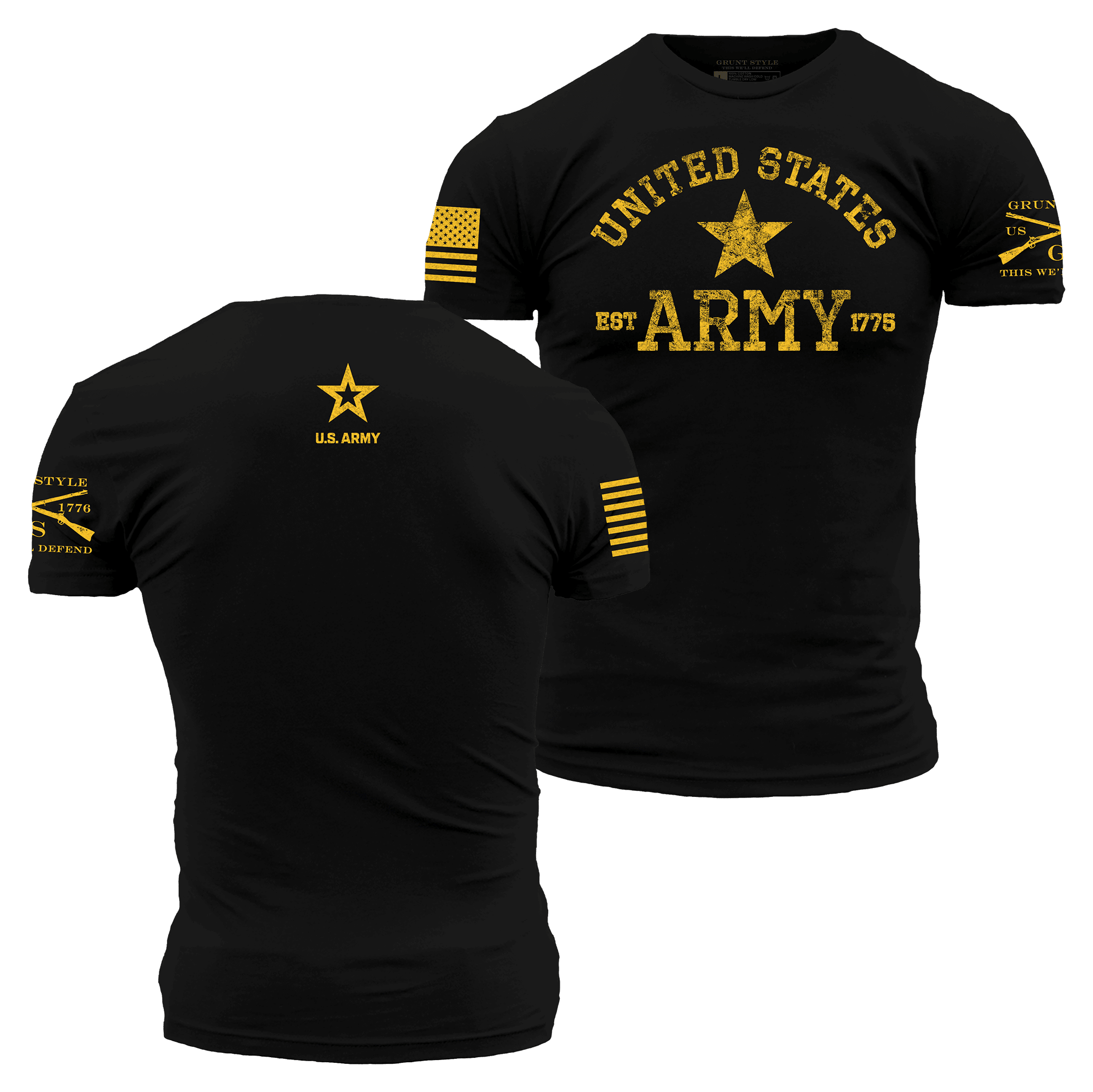 Image of Grunt Style Army Est. 1775 Short-Sleeve T-Shirt - Black - S