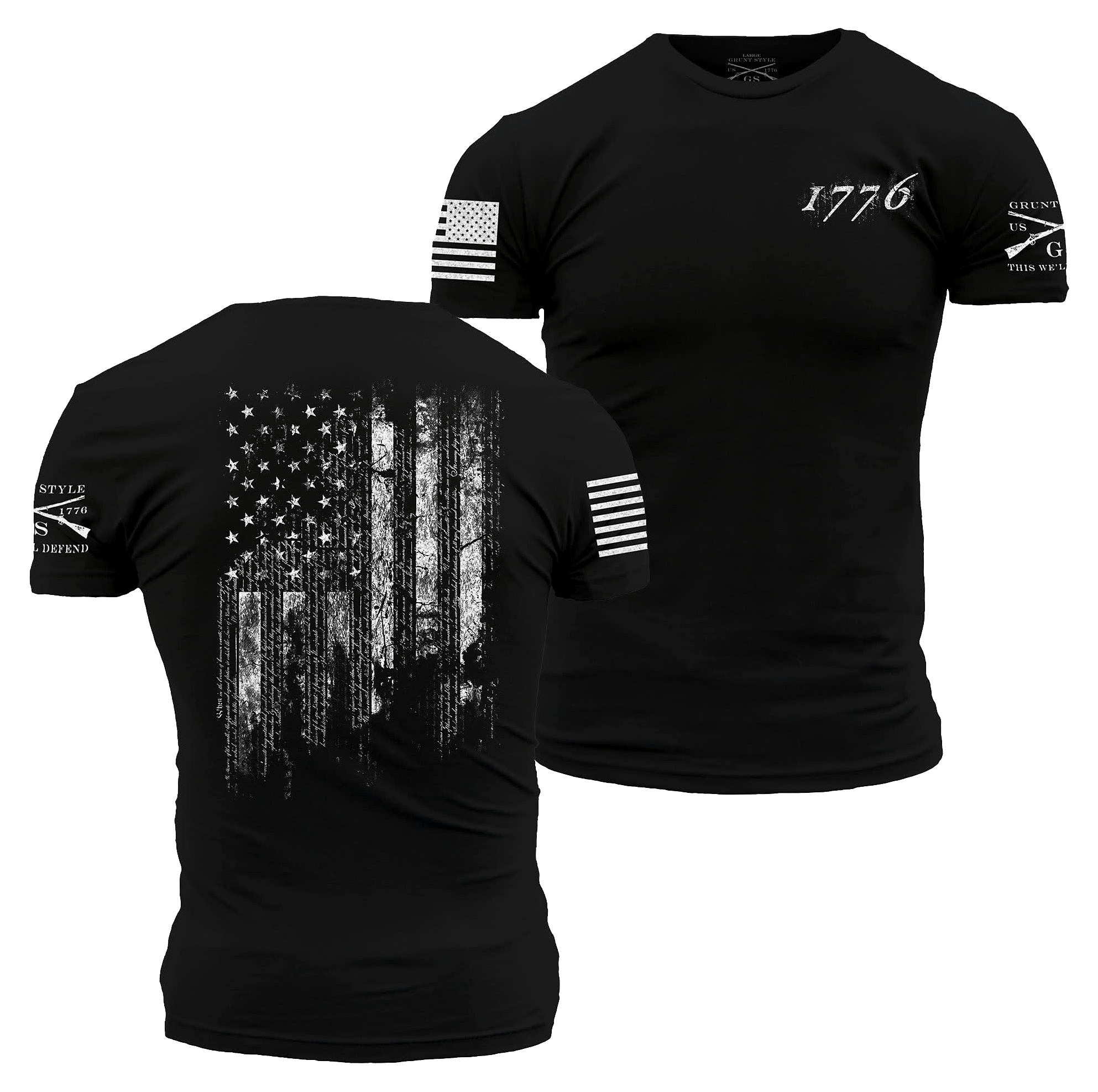Image of Grunt Style 1776 Short-Sleeve T-Shirt - Black - 4XL