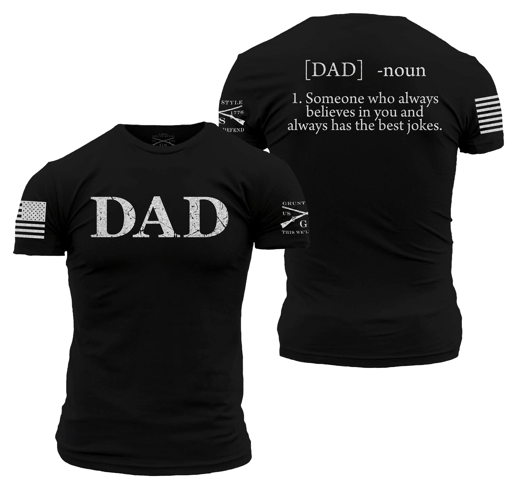 Image of Grunt Style Dad Defined Short-Sleeve T-Shirt - Black - 4XL