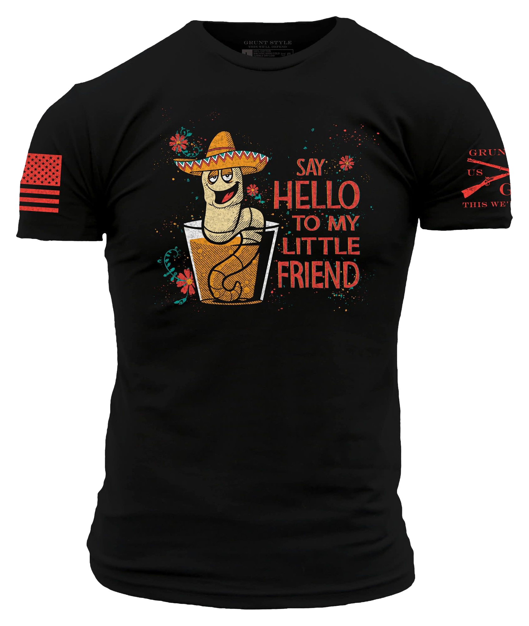 Image of Grunt Style Little Friend Short-Sleeve T-Shirt - Black - XL