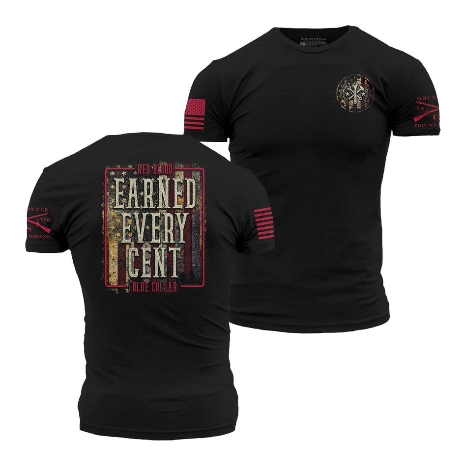 Image of Grunt Style Every Cent Short-Sleeve T-Shirt - Black - XL