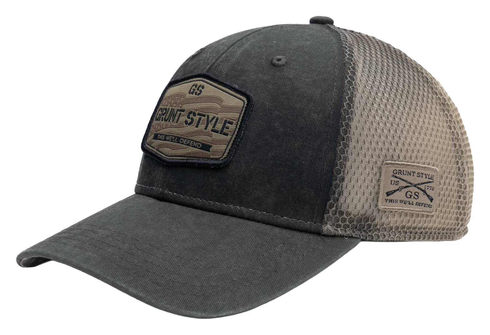 Image of Grunt Style Old Glory Patch Hat - Green