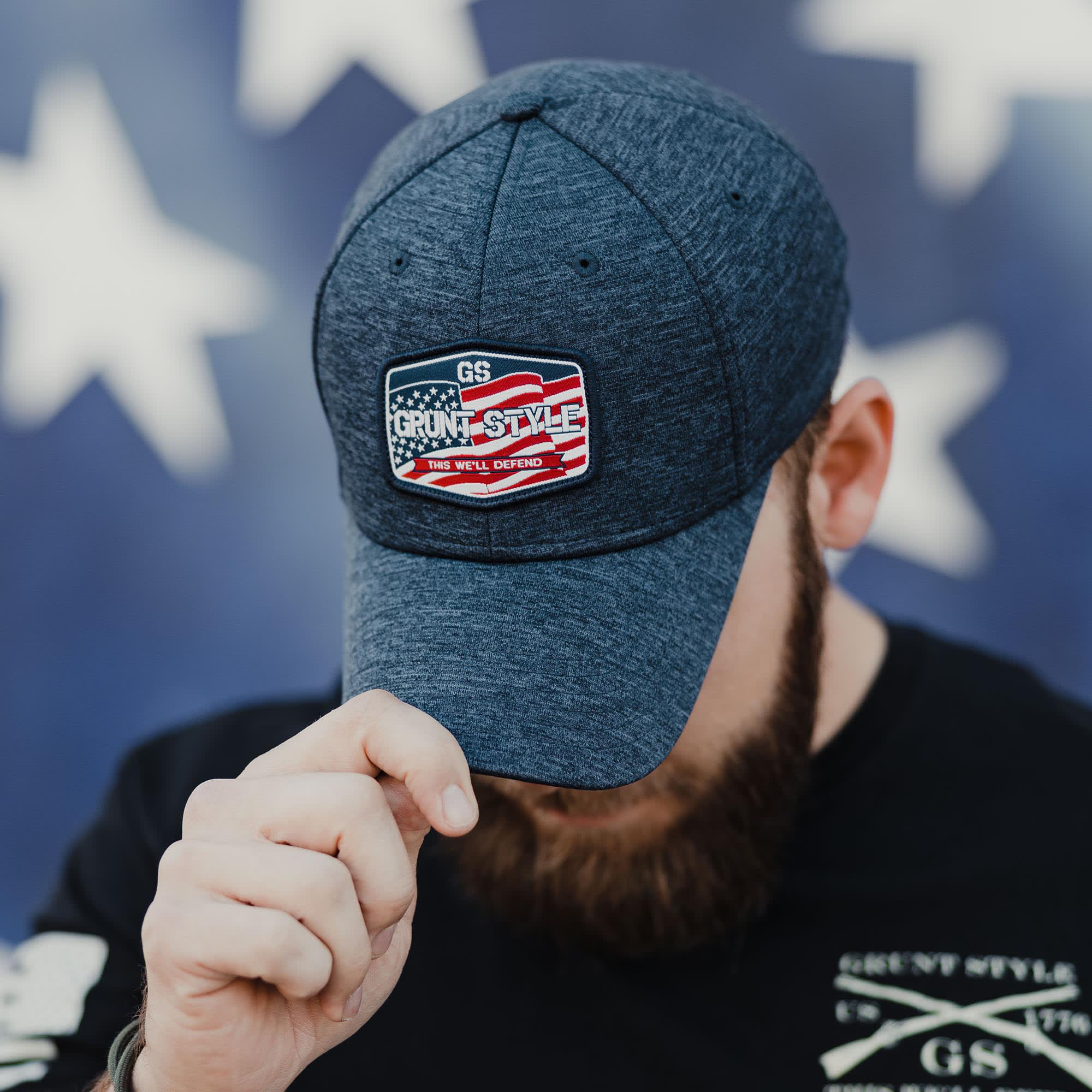 Image of Grunt Style Old Glory Patch Stretch-Fit Hat
