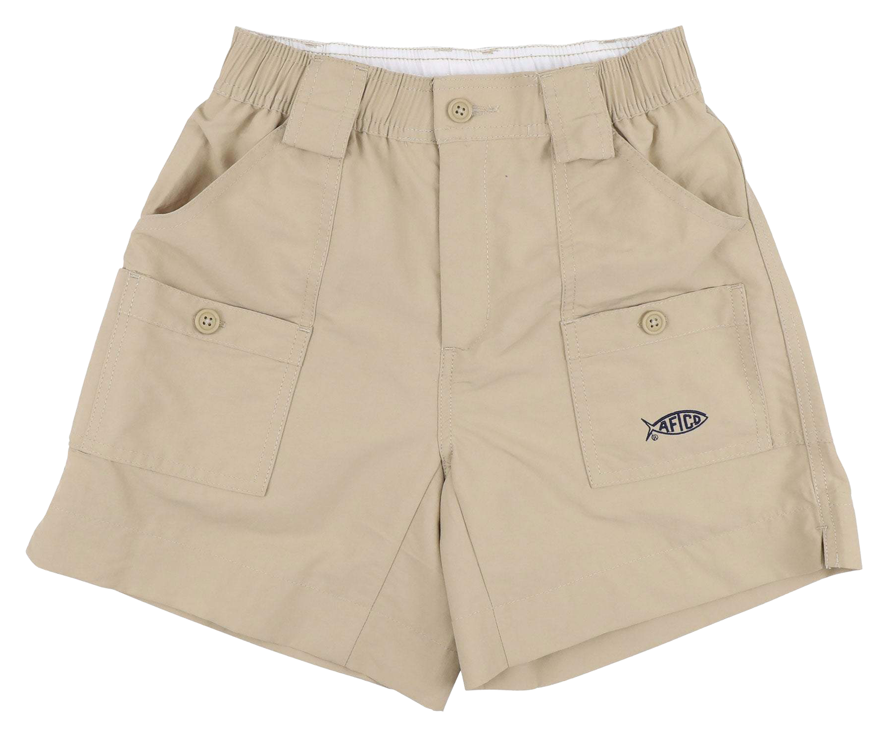 Image of AFTCO Original Fishing Shorts for Kids - Khaki - 26