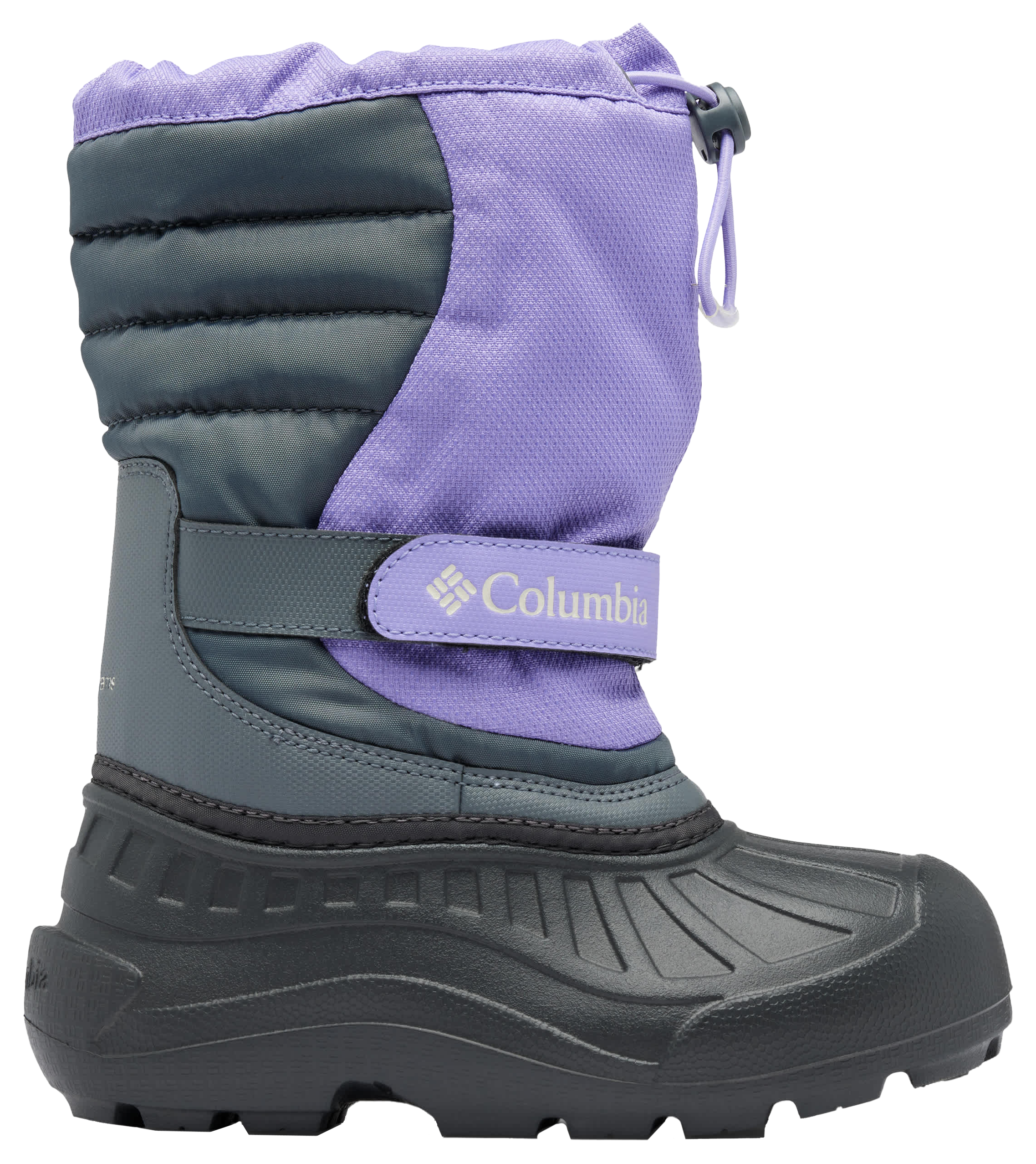 Image of Columbia Powderbug Snowlite Pac Boots for Kids - Paisley Purple/Graphite - 7 Kids