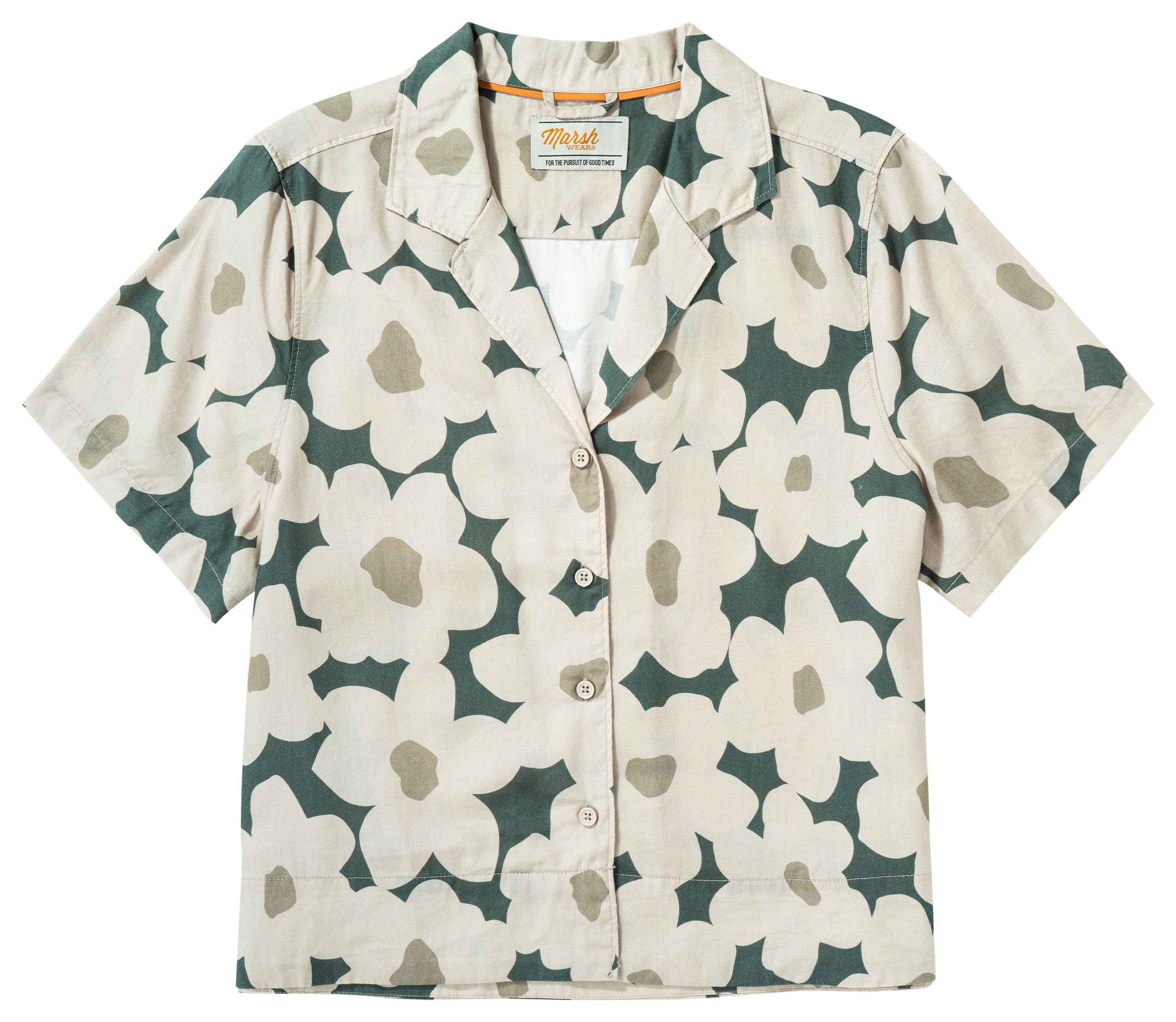 Image of Marsh Wear Hagood Woven Short-Sleeve Button-Down Shirt - Thyme