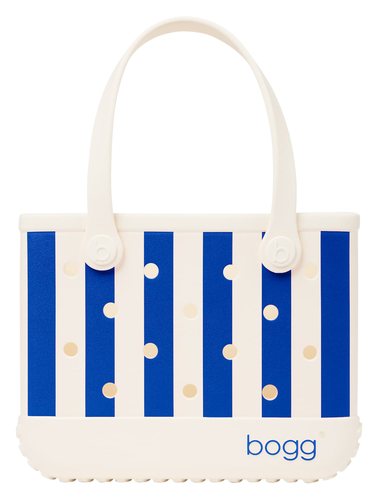 Image of Bogg Bitty Bogg Tote Bag - Mykonos Blue Stripe