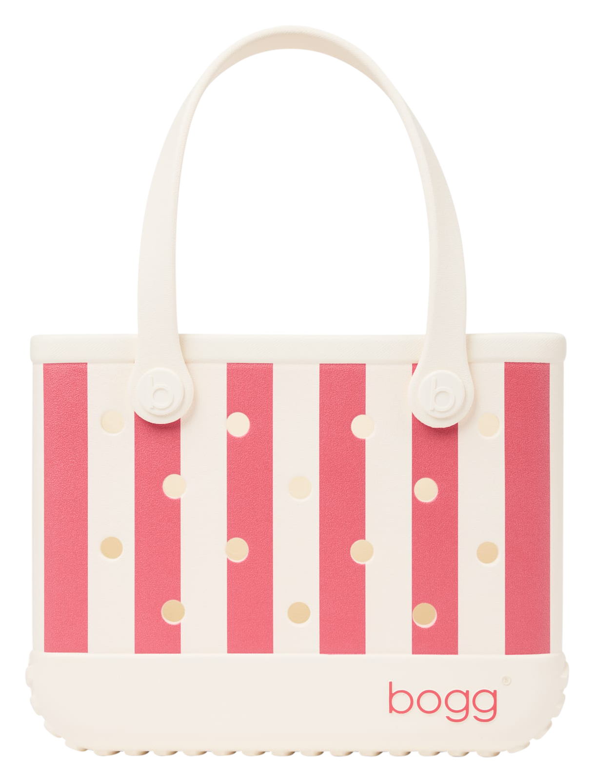 Image of Bogg Bitty Bogg Tote Bag - Capri Coral Stripe