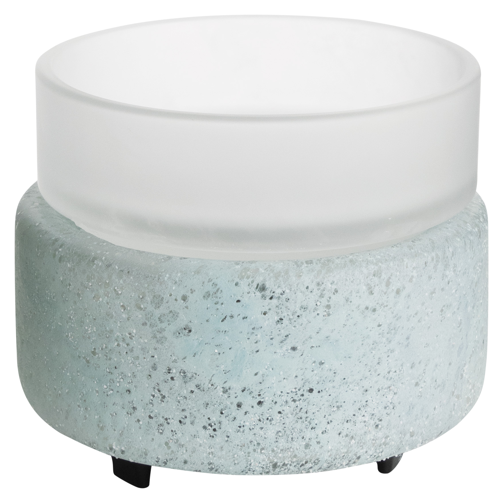 Image of Candle Warmers Etc. Beach Glass with Frosted Dish 2-in-1 Fragrance Warmer