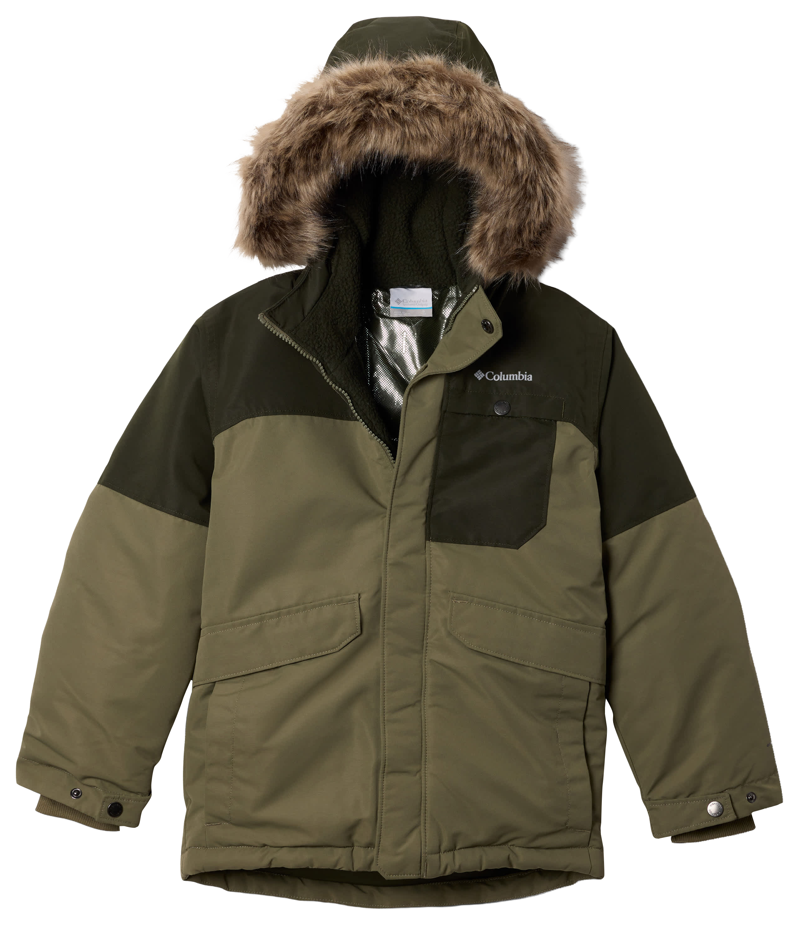 Image of Columbia Nordic Strider II Jacket for Kids - Stone Green/Greenscape - L