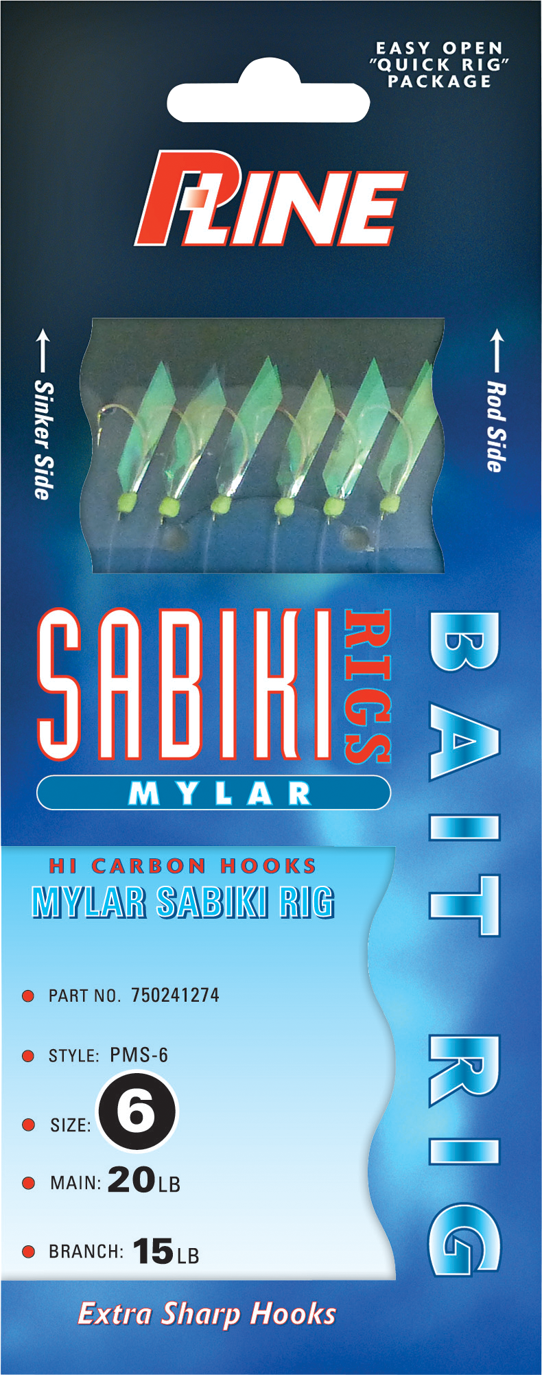 P-Line Mylar Sabiki Rigs - 4