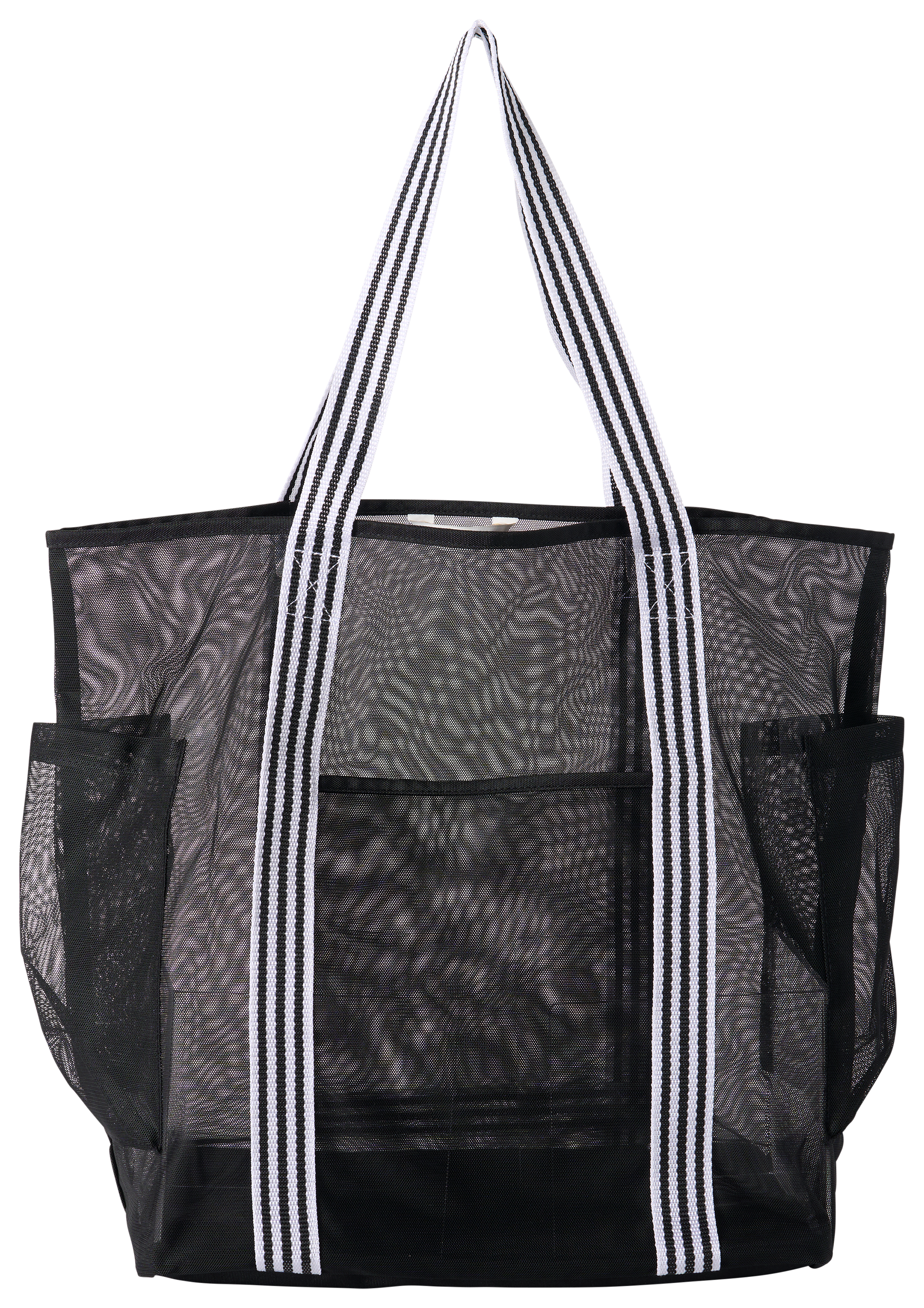 Image of Natural Reflections Mesh Tote Bag - Black