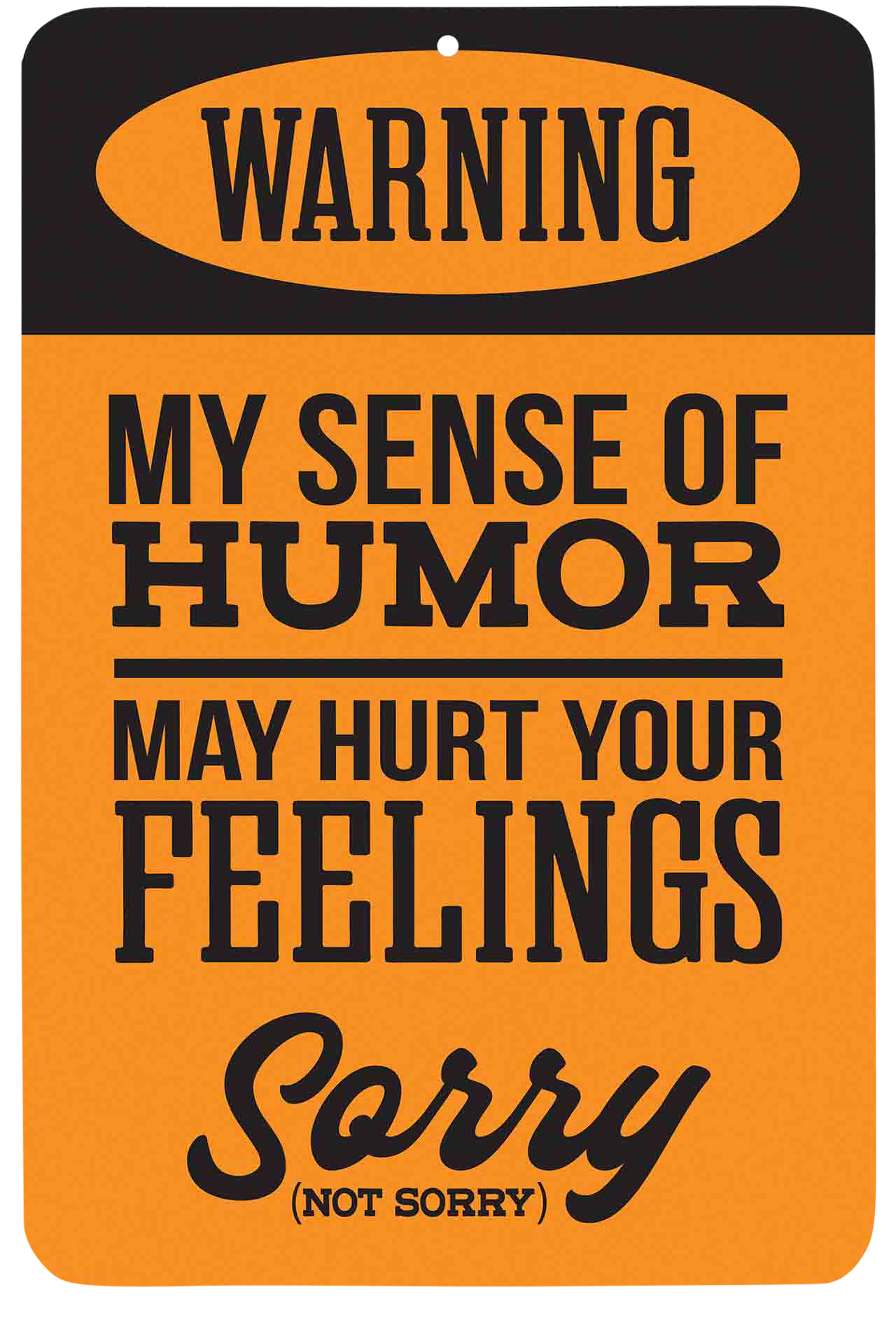 Open Road Brands Warning My Sense of Humor Metal Sign