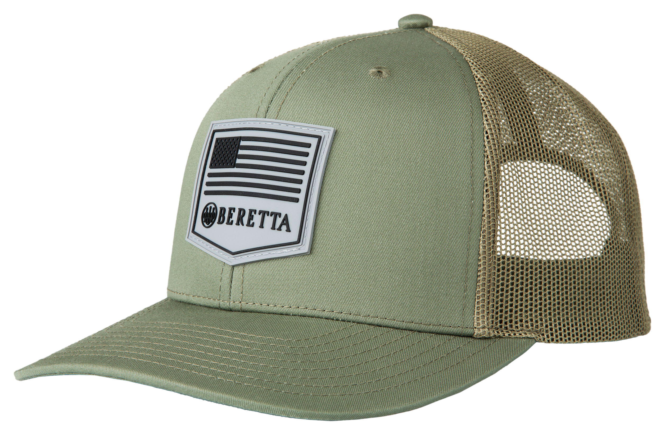 Image of Beretta PM Trucker Duck Camo Cap - Sage Green