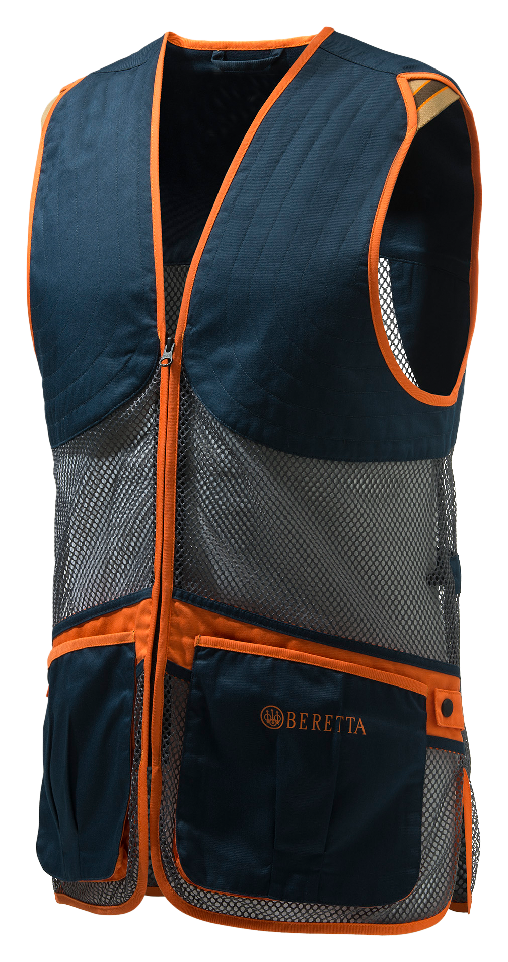 Image of Beretta Full-Mesh Shooting Vest - Blue Total Eclipse/Gray