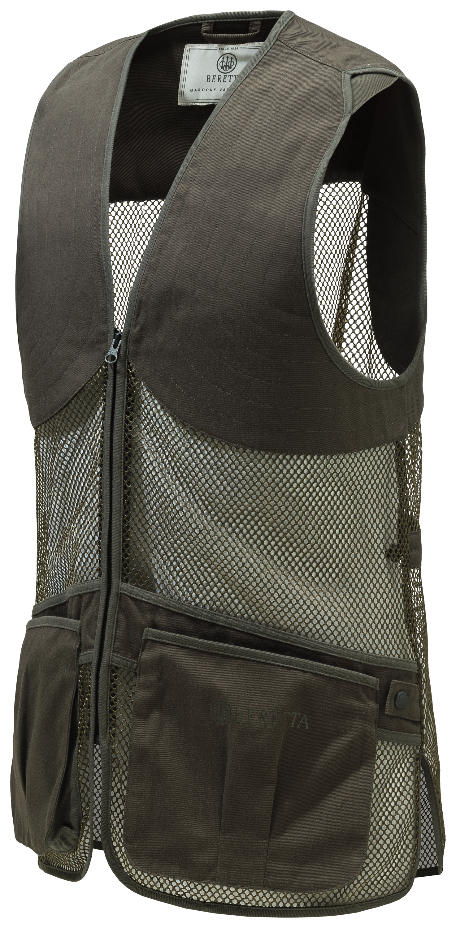 Image of Beretta Full-Mesh Shooting Vest - Brown Bark