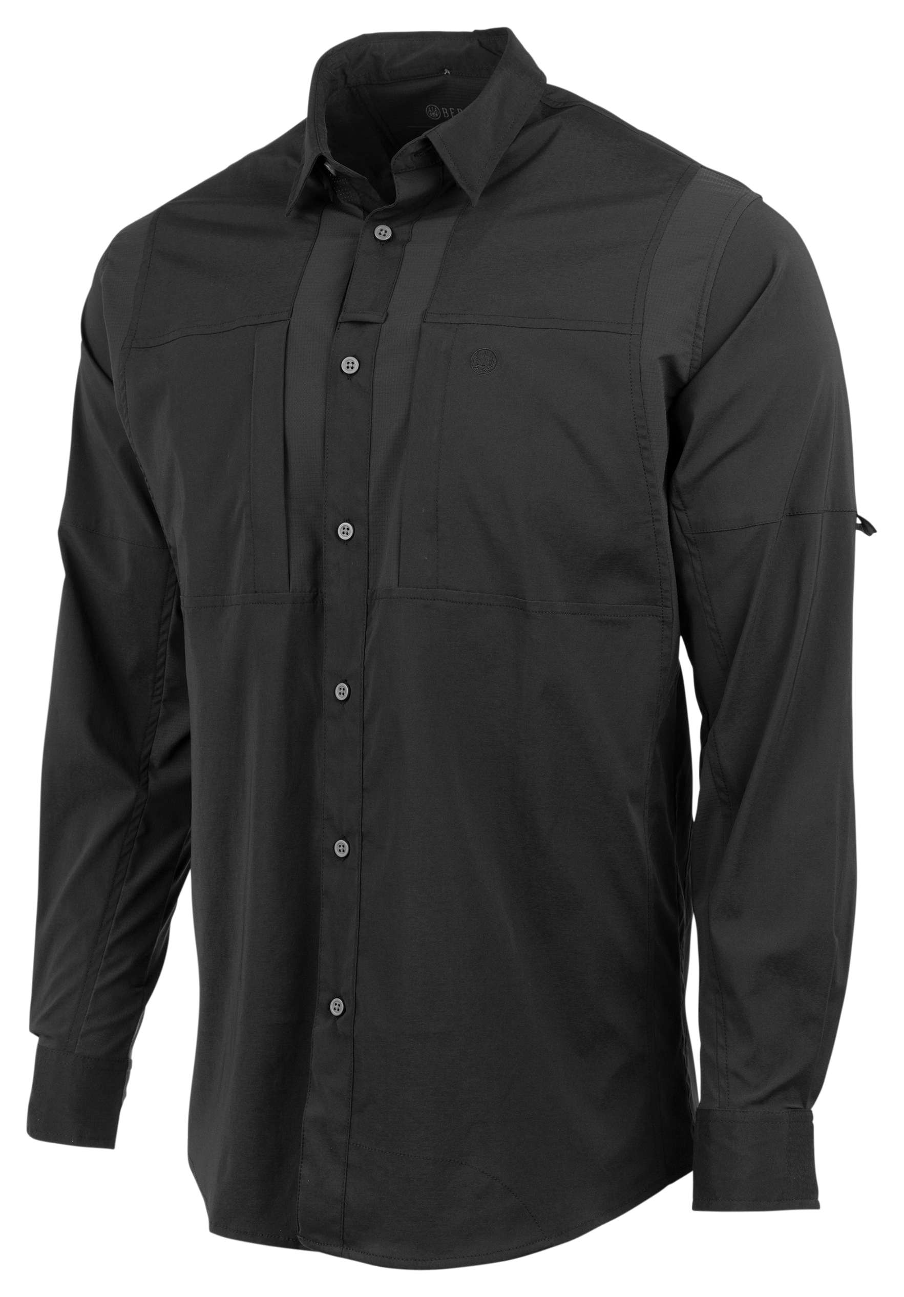 Image of Beretta TKAD Flex Long-Sleeve Button-Down Shirt - Black