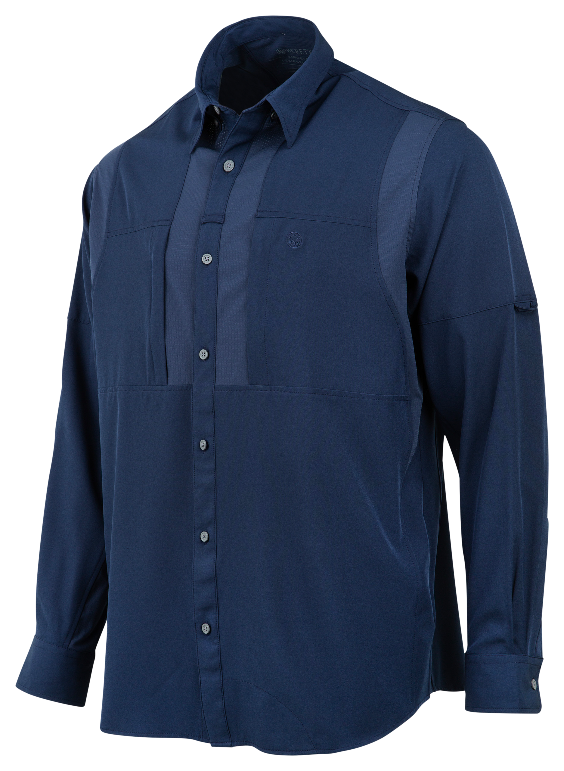 Image of Beretta TKAD Flex Long-Sleeve Button-Down Shirt - Blue Total Eclipse