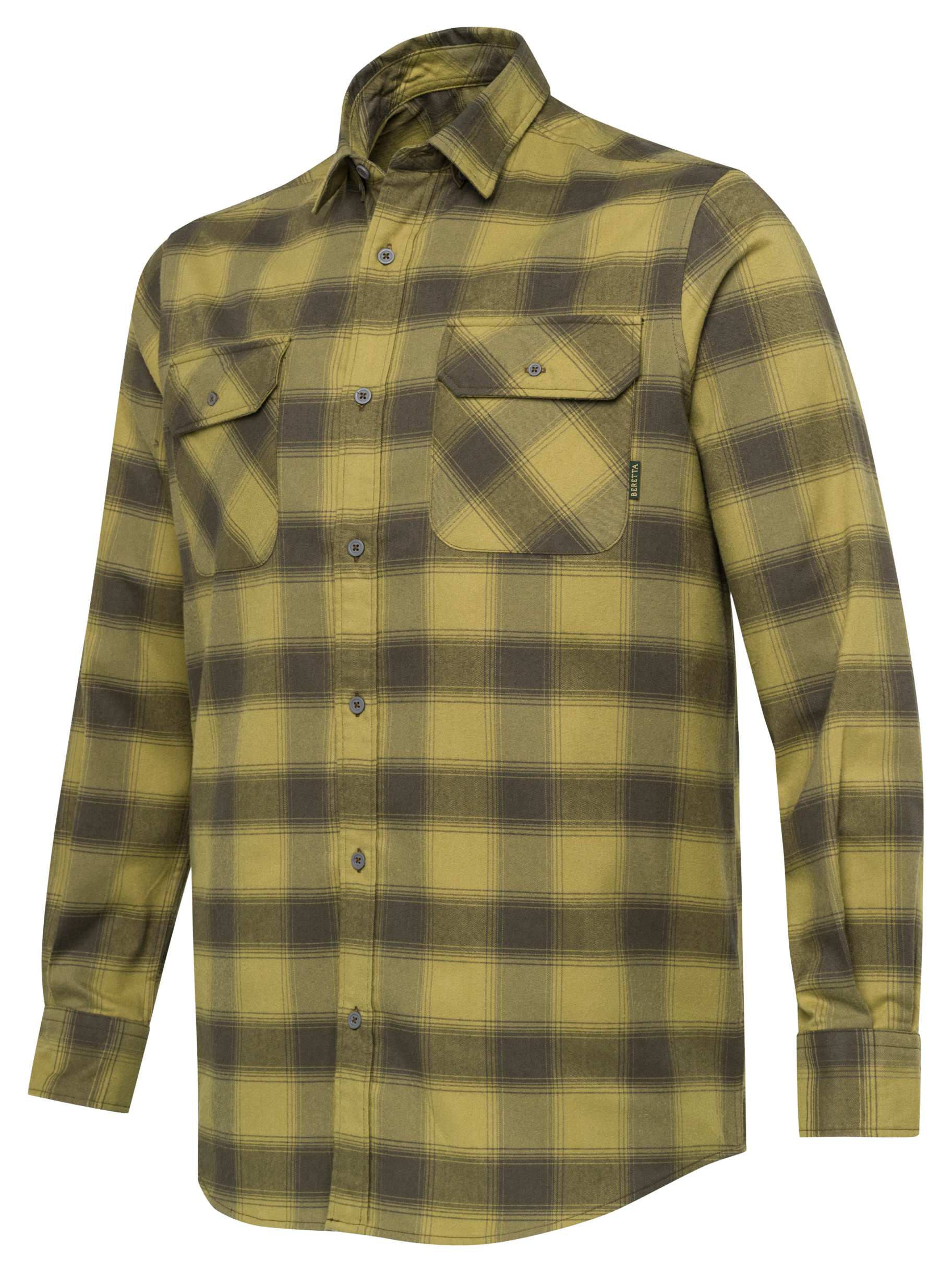 Image of Beretta Cadet Long-Sleeve Button-Down Shirt - Moss Check