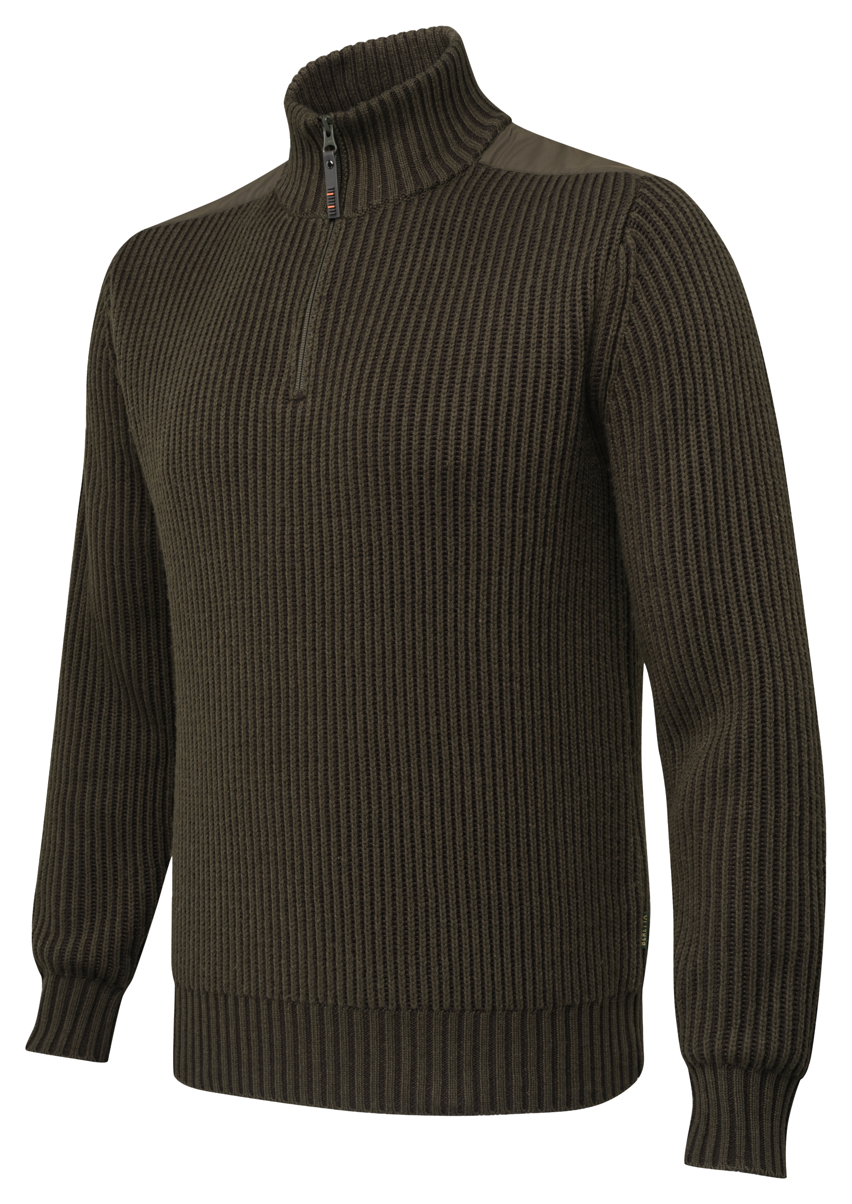 Image of Beretta Dover Tech Half-Zip Sweater - Moss/Brown Bark