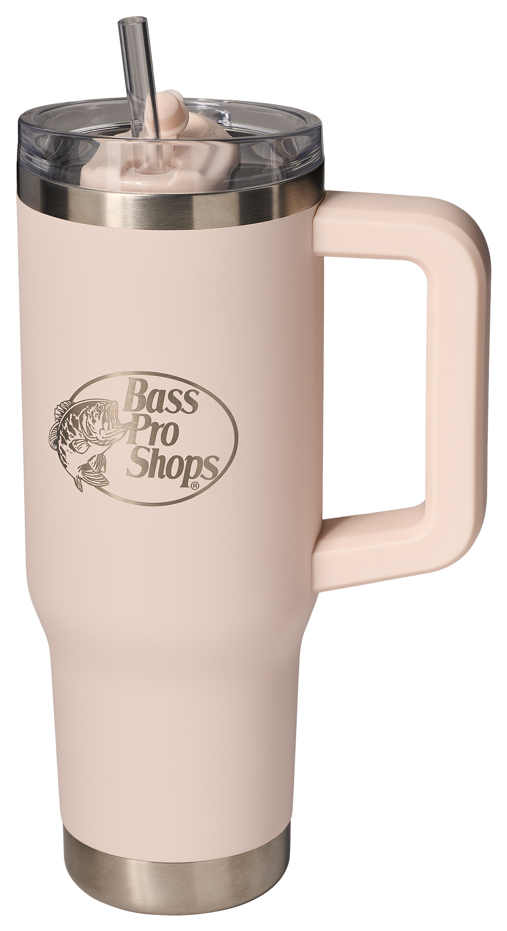 Image of Bass Pro Shops 30-oz. Mug with Slider Lid and Straw - Rose Pink