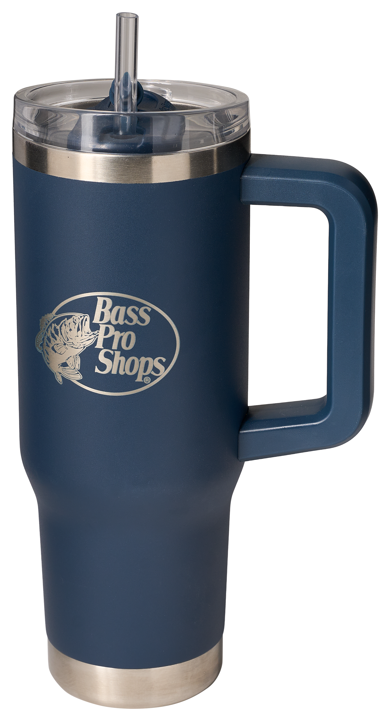 Image of Bass Pro Shops 30-oz. Mug with Slider Lid and Straw - Navy Blue