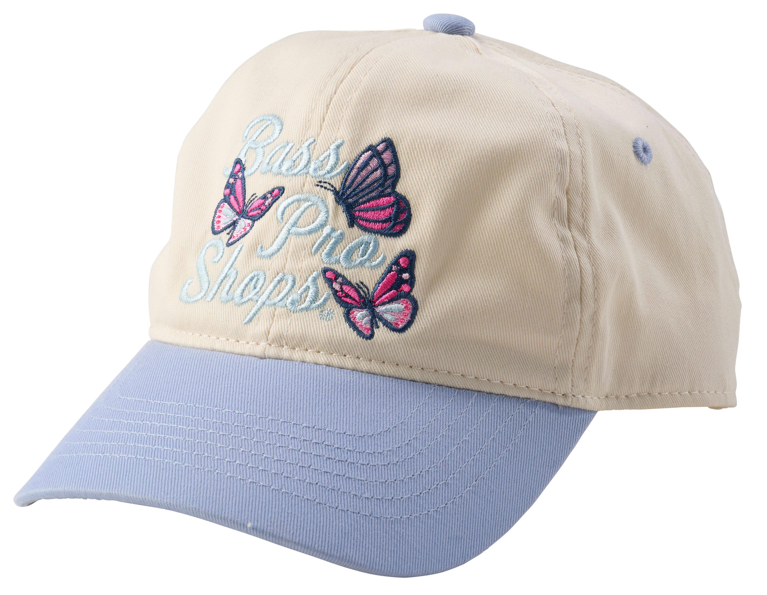 Image of Bass Pro Shops Embroidered Butterfly Twill Cap for Kids