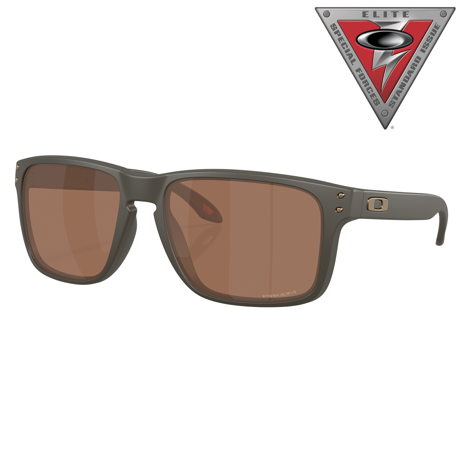Image of Oakley SI Holbrook XXL OO9487 OD Green Collection Prizm Bronze Mirror Sunglasses