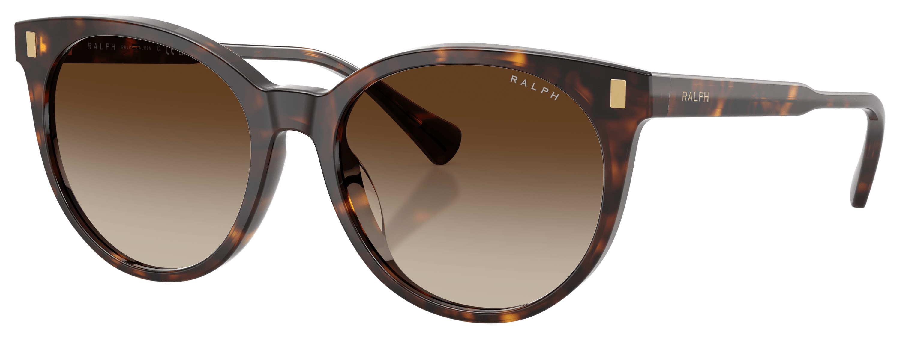 Image of Ralph Lauren RA5331U Sunglasses for Ladies - Shiny Dark Havana/Brown Gradient - Medium