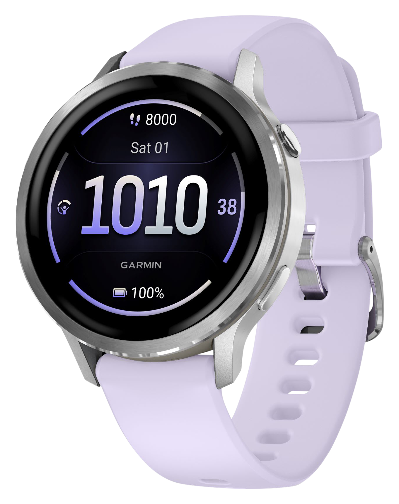 Image of Garmin Venu 4 GPS Smartwatch - Silver/Periwinkle - 41mm