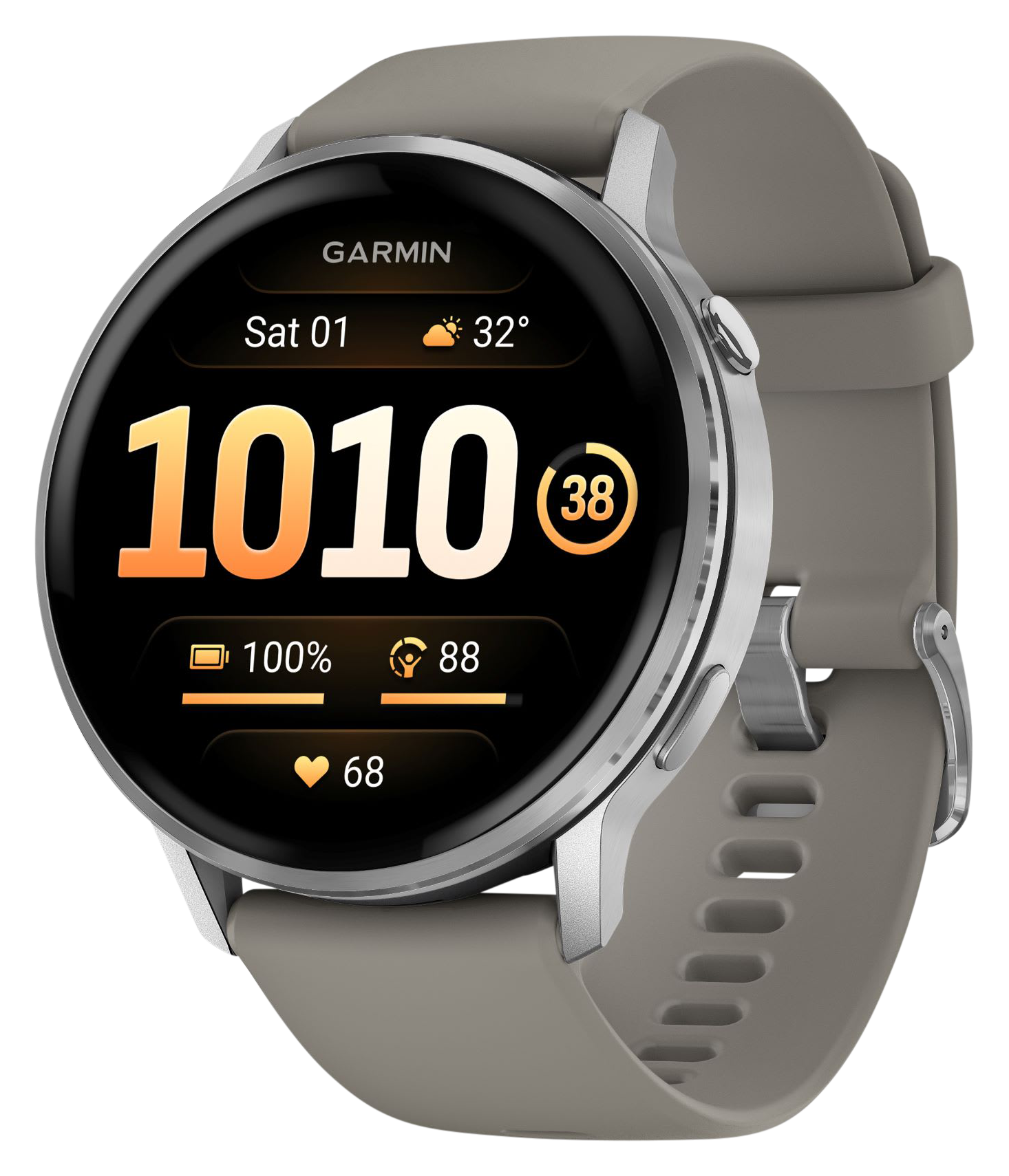Image of Garmin Venu 4 GPS Smartwatch - Silver/Silver Gray - 45mm
