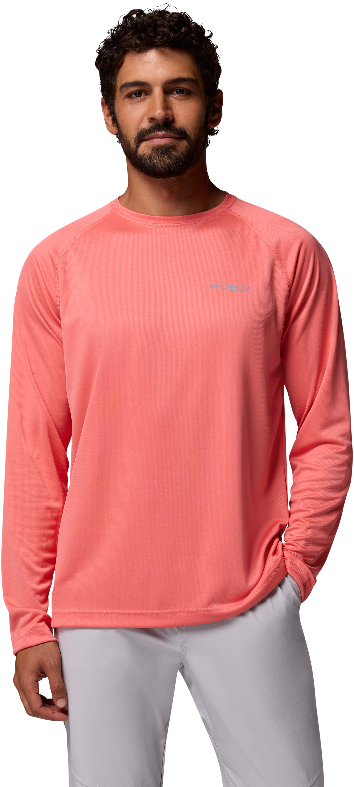 Image of Columbia PFG Solar Stream Long-Sleeve Shirt - Melonade - XL