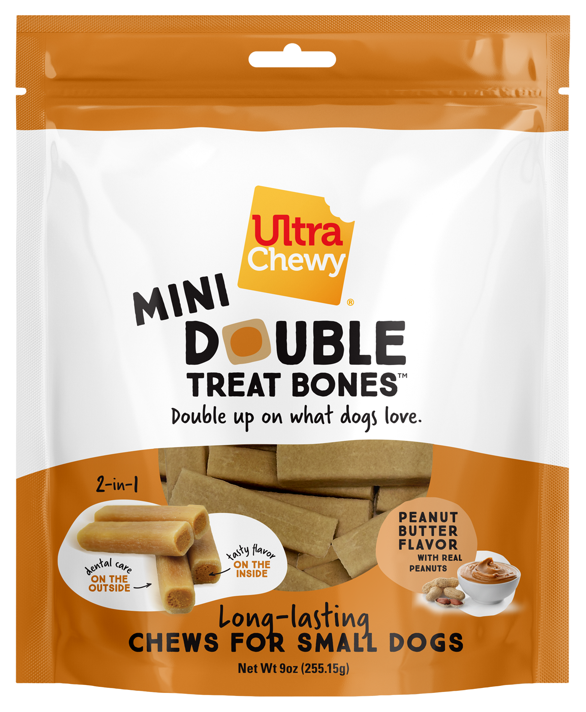 Image of Ultra Chewy Mini Double Treat Bones Dog Chews
