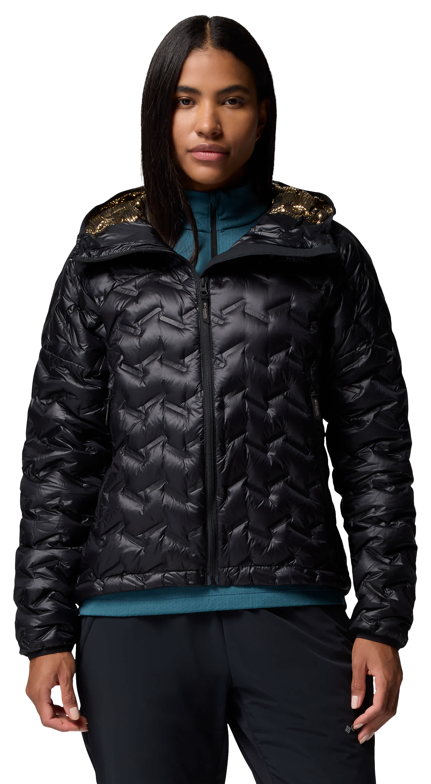 Image of Columbia Alpine Crux IV Down Hooded Jacket - Black - XS