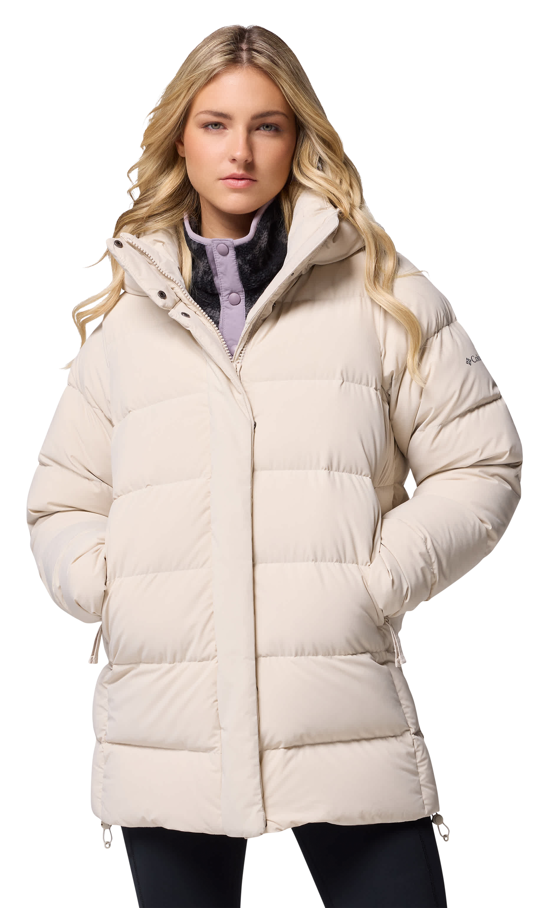 Image of Columbia Amaze Puff Mid Hooded Jacket - Dark Stone - XXL