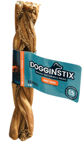 Image of "DogginStix 6"" Braided Beef Tripe Dog Treat"