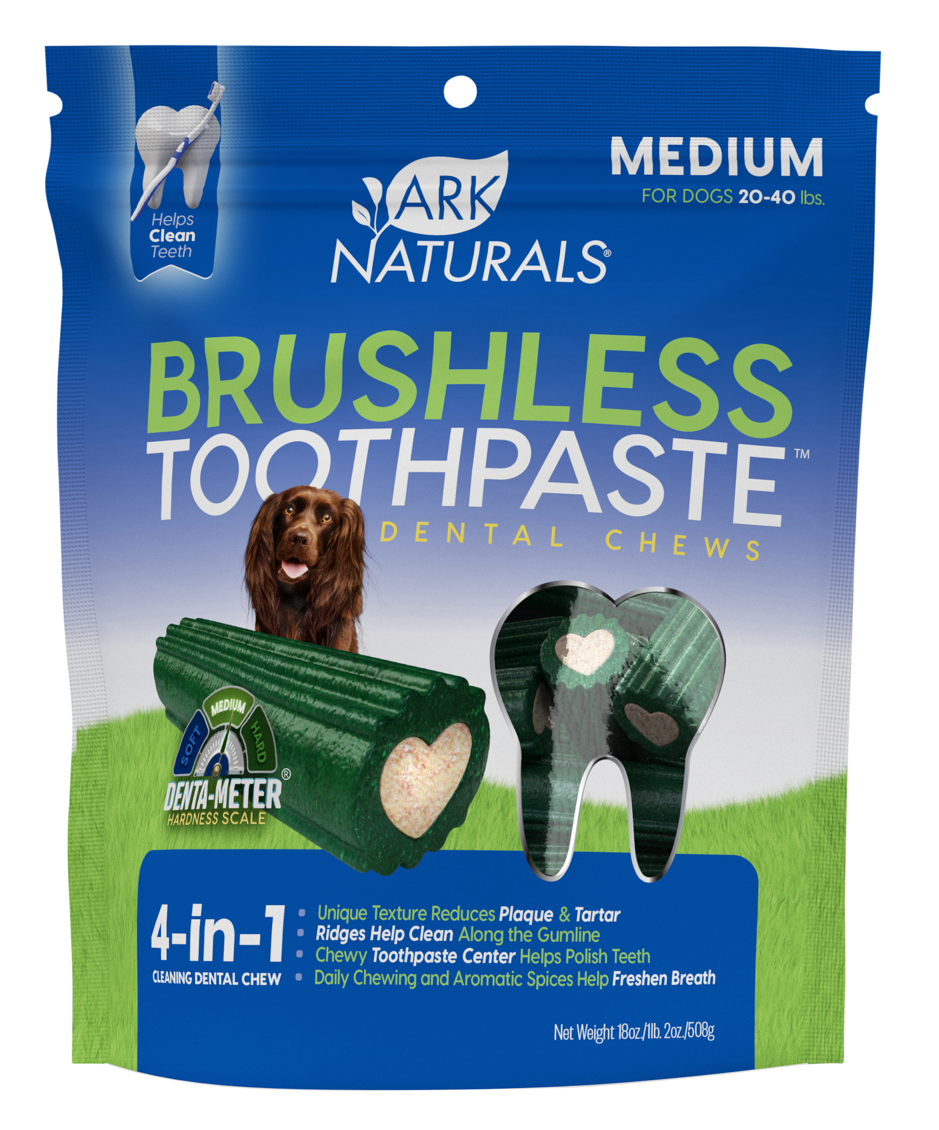 Image of Ark Naturals Medium Brushless Toothpaste Dental Chews for Dogs