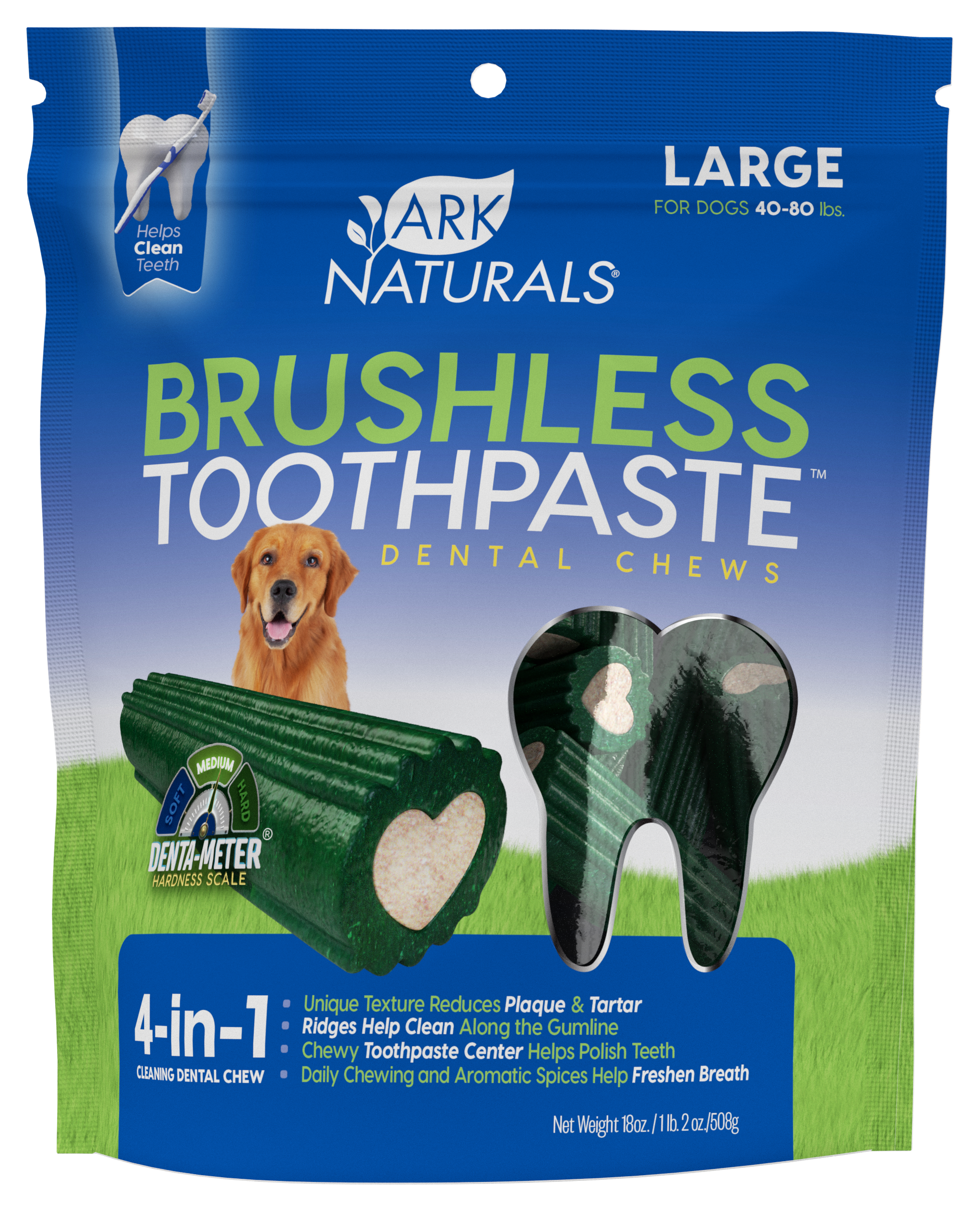 Image of Ark Naturals Brushless Toothpaste Dental Chews for Large Dogs - 18 oz.