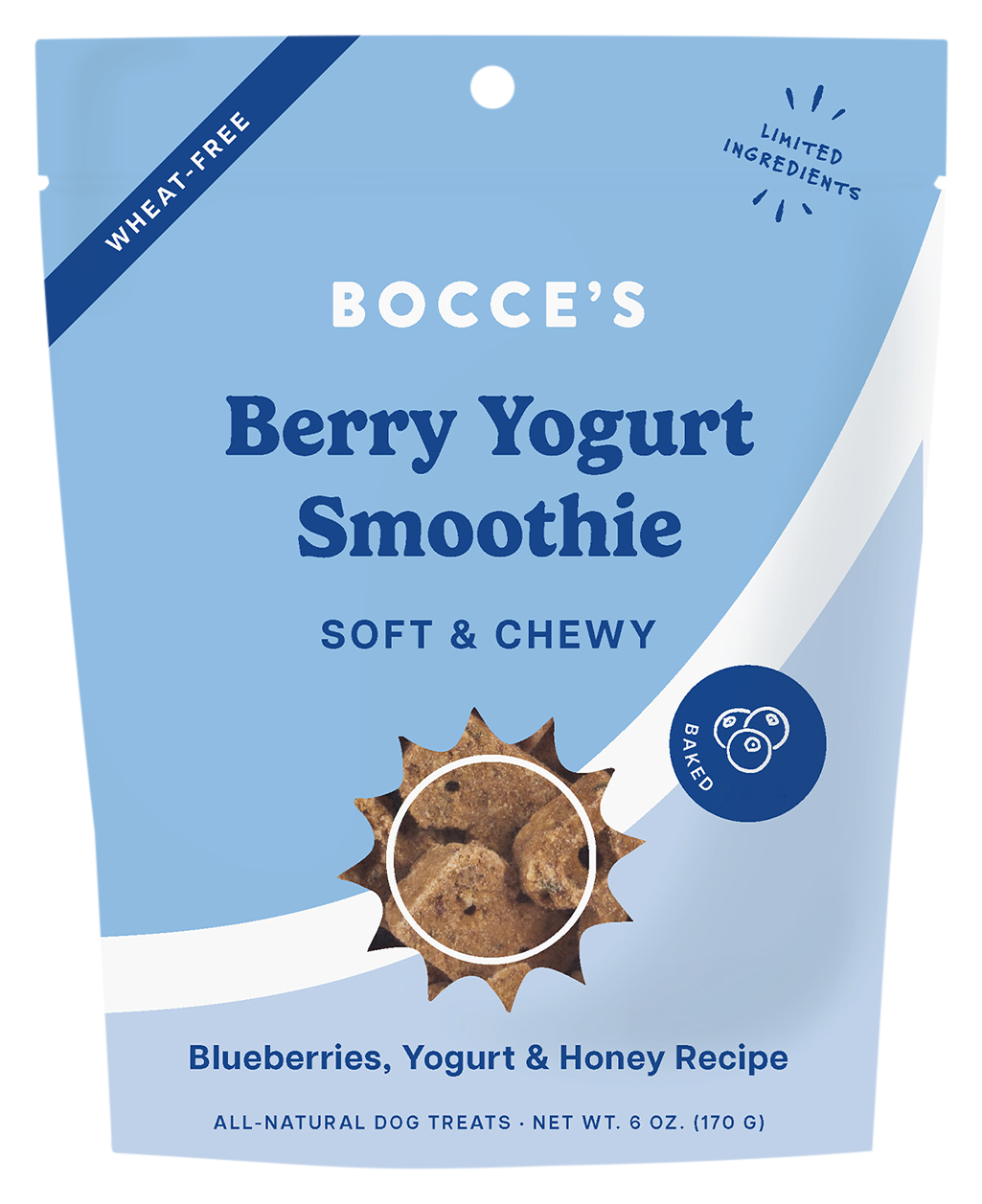Image of Bocce's Berry Yogurt Smoothie Soft and Chewy Dog Treats